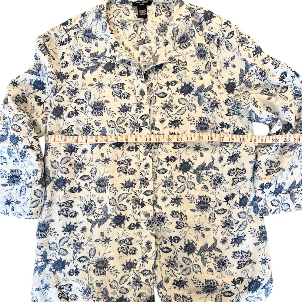 Anne Carson Women’s Shirt ** Size 1X ** 55% Linen ** Soft, Generous, Versatile * - Picture 4 of 8